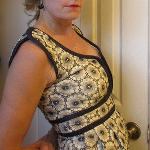 Cynthia Steffe Black and White Flower Power Dress